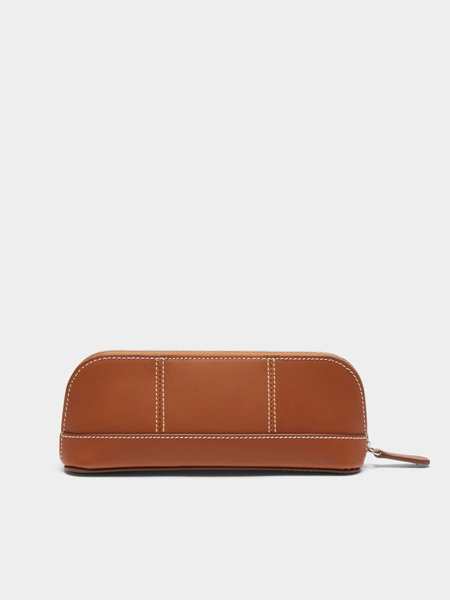 Connolly - Leather Pencil Case - Tan - ABASK - 