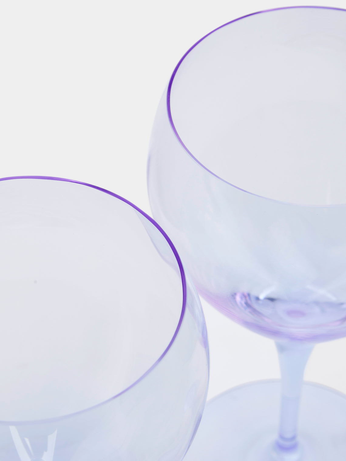Moser - Optic Hand-Blown Crystal Red Wine Glasses (Set of 2) - Purple - ABASK