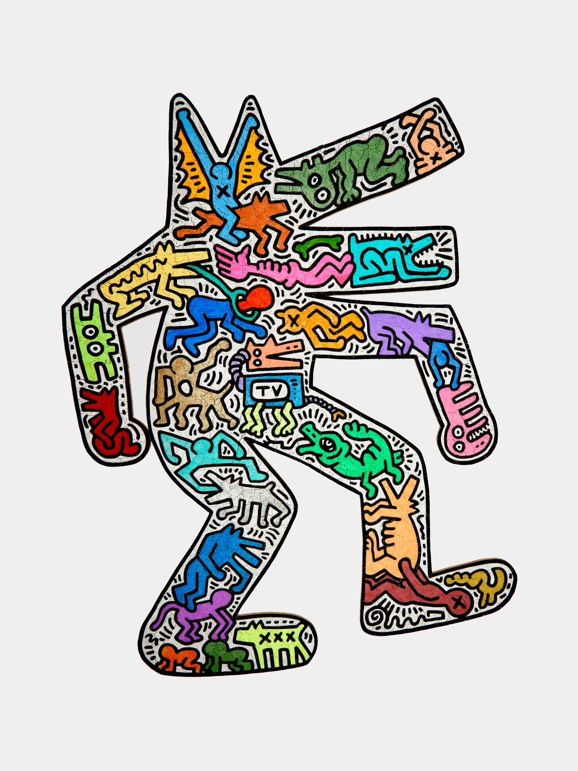 PAR Puzzles - Keith Haring 'Channel Surfing' Hand-Cut Wood Puzzle -  - ABASK - 