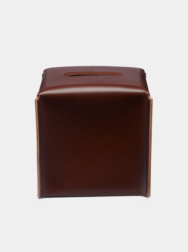 Rabitti 1969 - Amsterdam Leather Tissue Box - Brown - ABASK - 