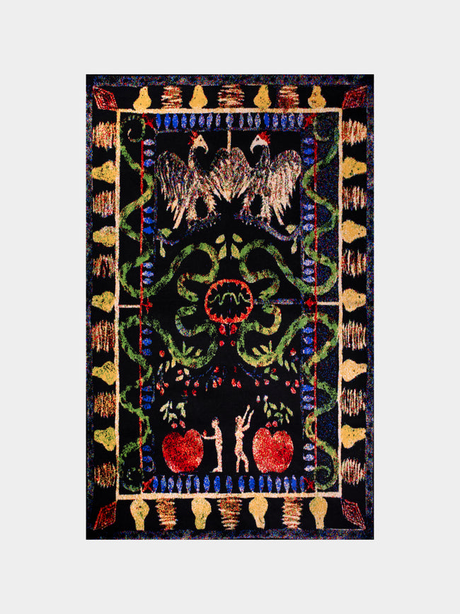 Saved NY - Adam and Eve Cashmere Blanket - Black - ABASK