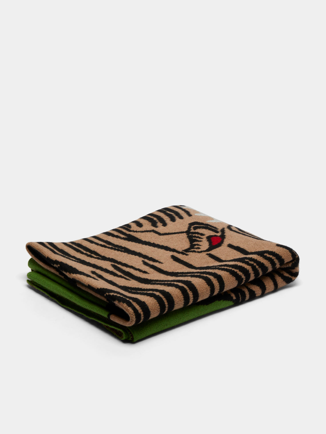 Saved NY - Tiger Rug Cashmere Blanket - Green - ABASK