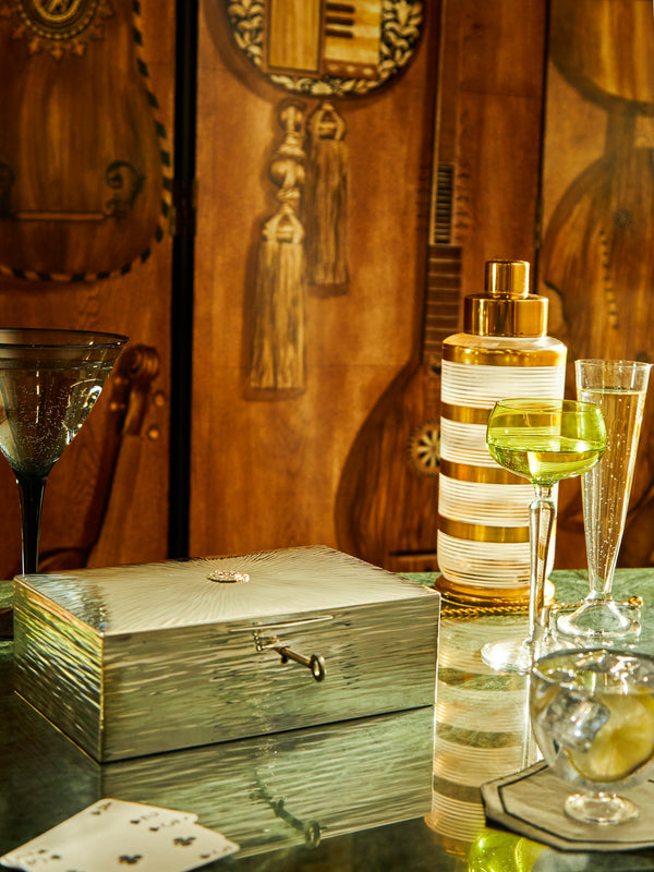 Antique and Vintage - 1920 Silver-Plated Cards Box -  - ABASK