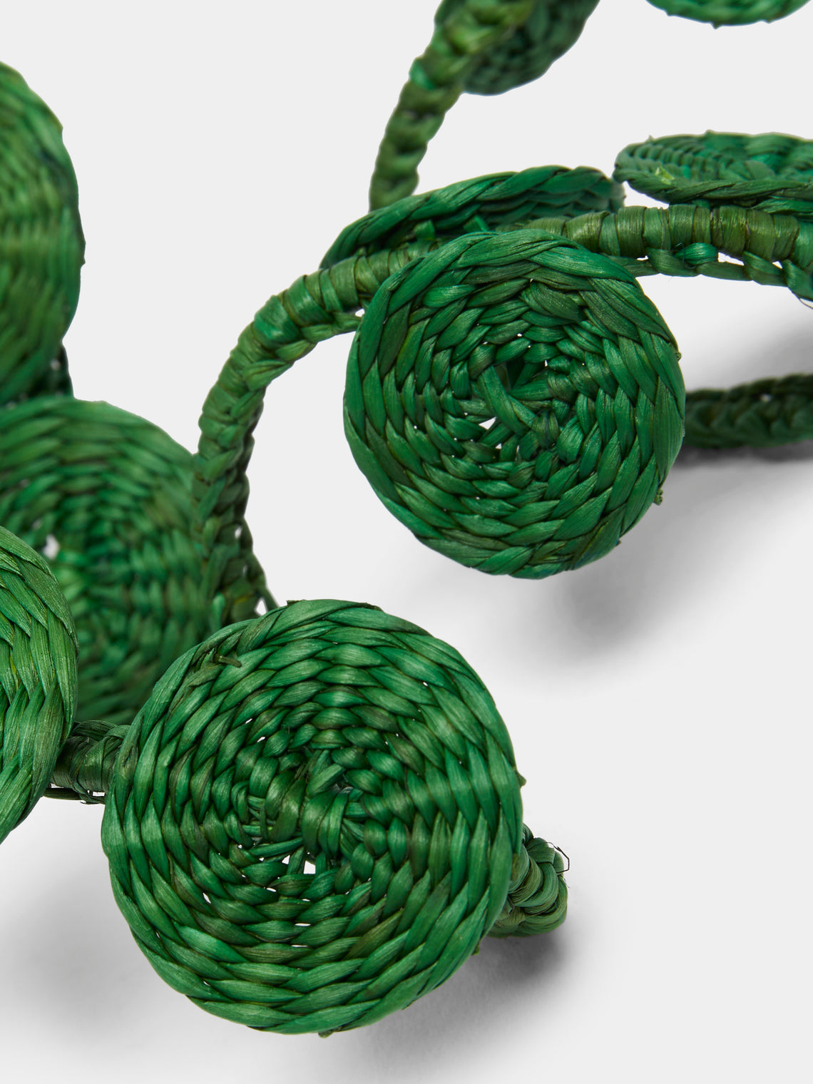 Artesanías del Atlántico - Ginger Handwoven Palm Napkin Rings (Set of 4) - Green - ABASK