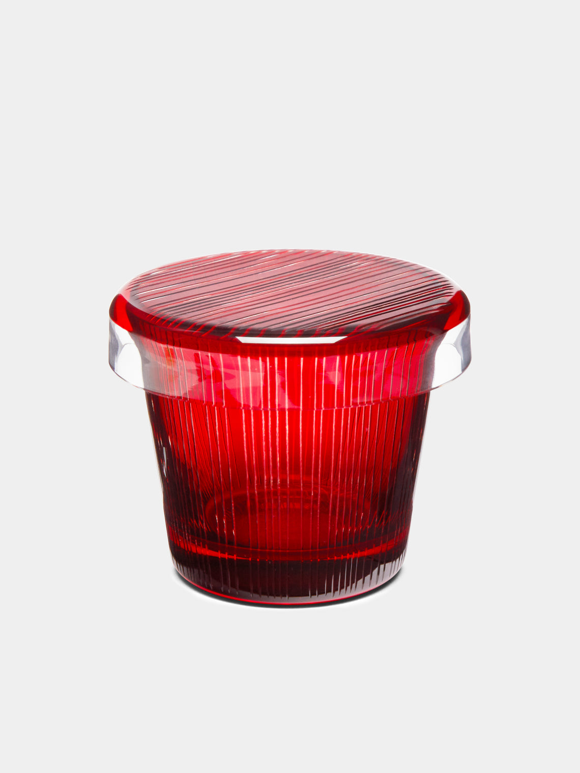 Hirota Glass - Edo Kiroko Hand-Cut Lidded Glass - Red - ABASK - 