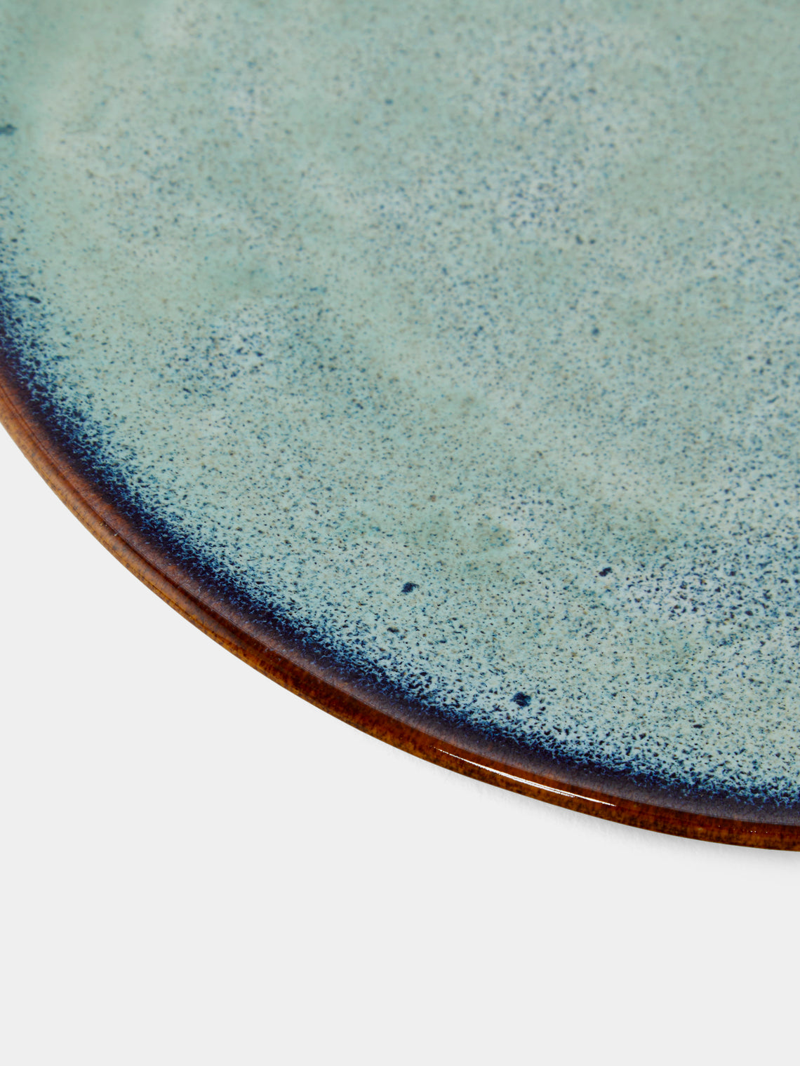 Mervyn Gers Ceramics - Hand-Glazed Ceramic Dessert Plates (Set of 6) - Blue - ABASK