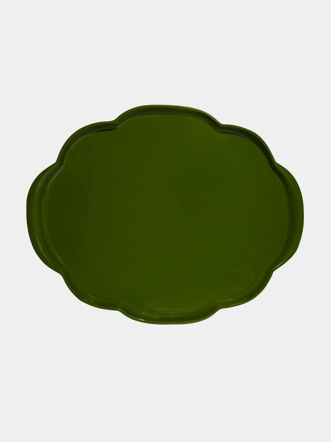 The Lacquer Company - John Derian Oval Tray - Green - ABASK - 