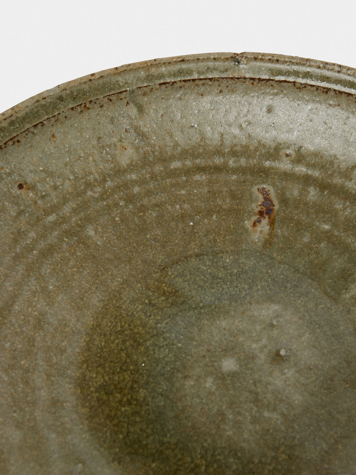 Ingot Objects - Ash-Glazed Ceramic Serving Platter - Green - ABASK