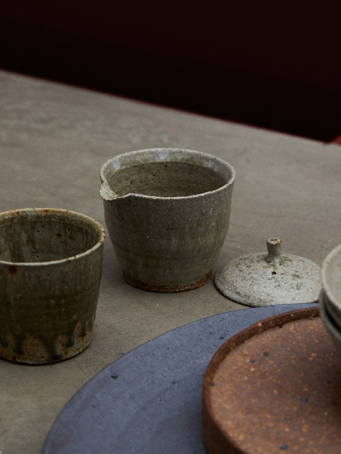 Shiboridashi Ash-Glazed Ceramic Teapot