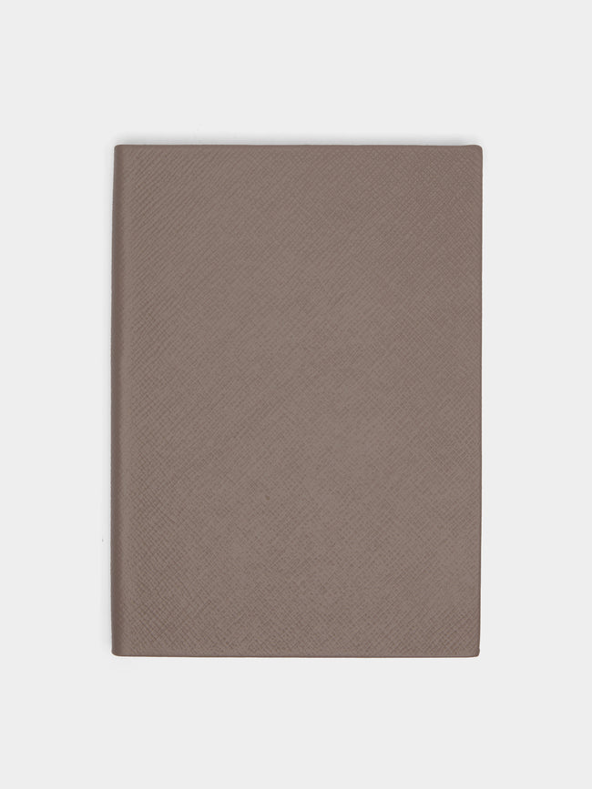 Smythson - Soho Leather Notebook - Taupe - ABASK - 