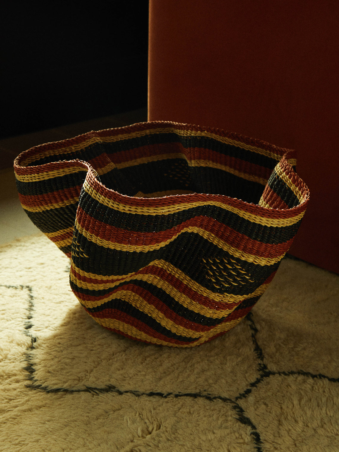 Baba Tree - Pakurigo Wave Handwoven Elephant Grass Basket - Multiple - ABASK